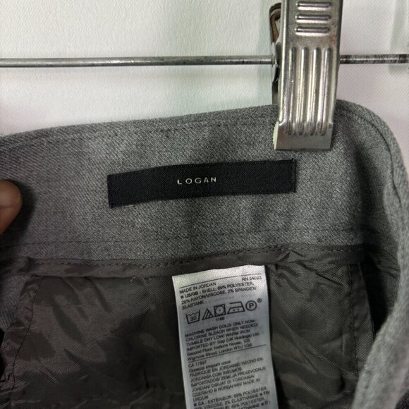 Banana Republic Women's Logan Gray Crop Ruffle Hem Trouser Pants Size 6 - Picture 7 of 15